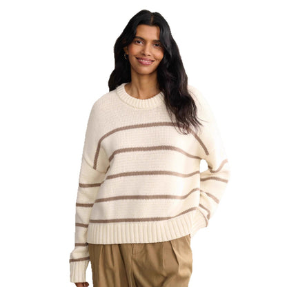 Pull en tricot pour femmes avec un large motif à rayures et une coupe décontractée Chic und Stil