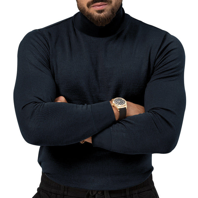 Pull-over à col roulé pour hommes avec une fine structure tricotée et une coupe décontractée Chic und Stil