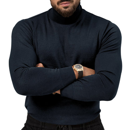 Pull-over à col roulé pour hommes avec une fine structure tricotée et une coupe décontractée Chic und Stil