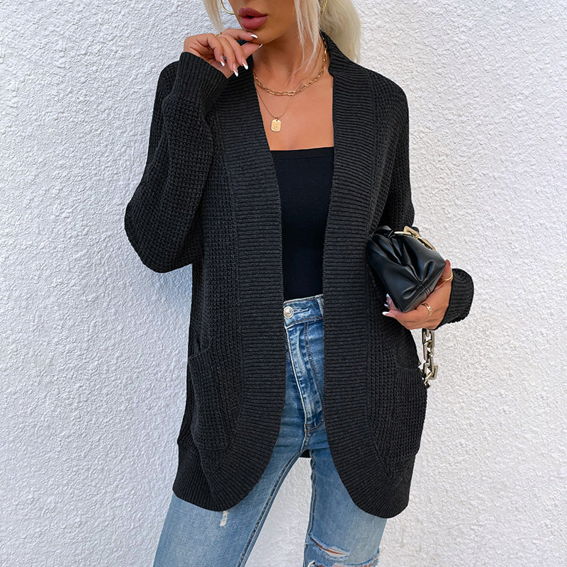 Veste en tricot pour femmes avec coupe décontractée et poches ouvertes Chic und Stil