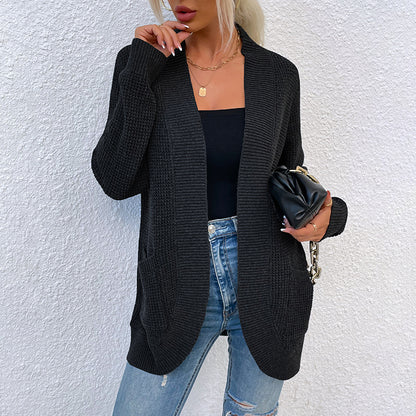 Veste en tricot pour femmes avec coupe décontractée et poches ouvertes Chic und Stil