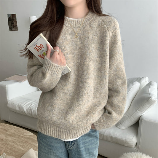 Pull en tricot décontracté pour femmes avec col rond et matériau doux Chic und Stil