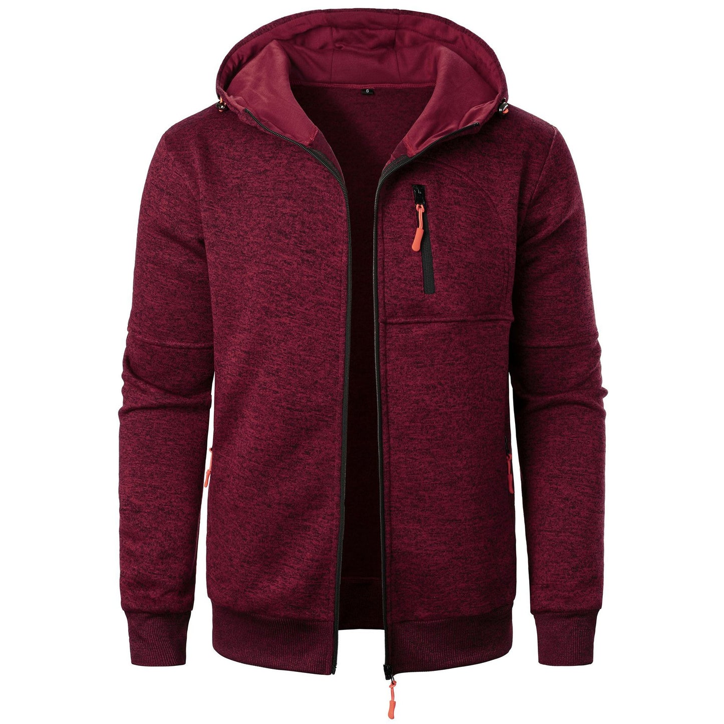 Veste à capuche sportive pour hommes avec un design structurel innovant et des poches pratiques Chic und Stil