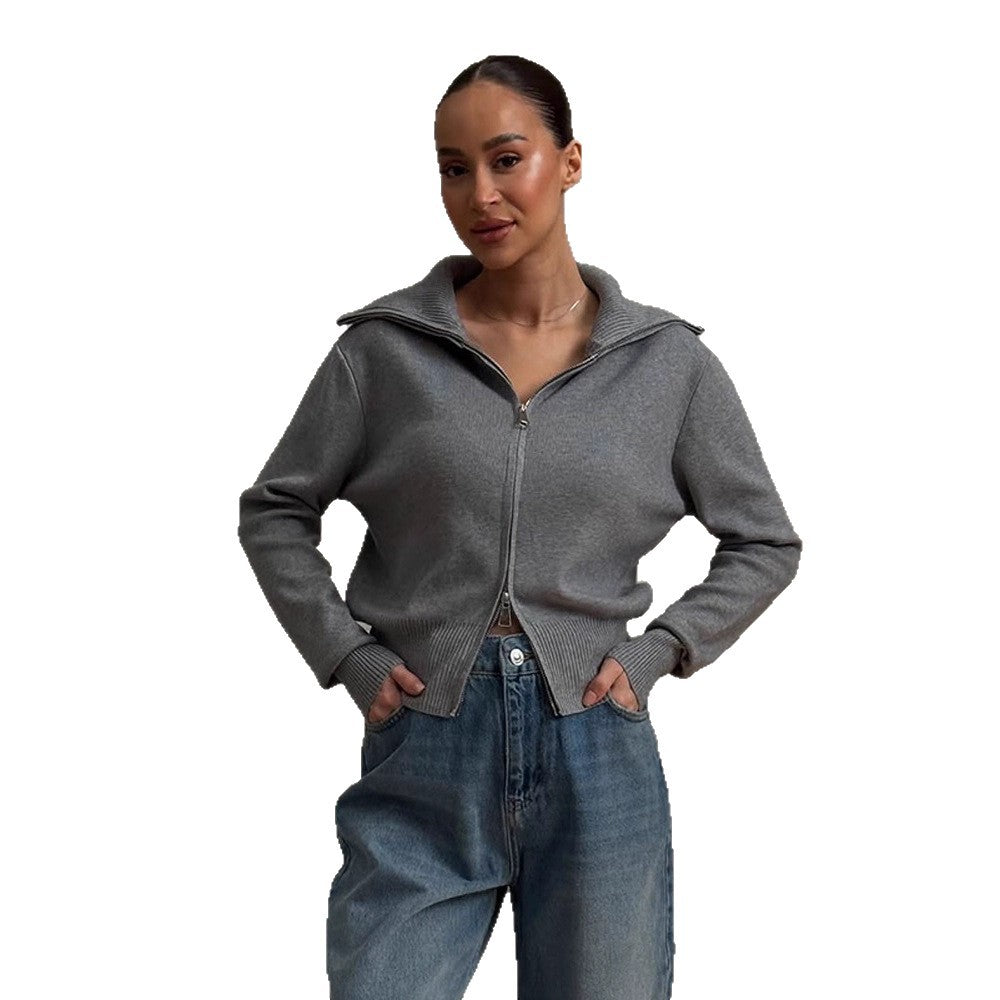 Dames confortable cardigan à fermeture éclair Chic und Stil