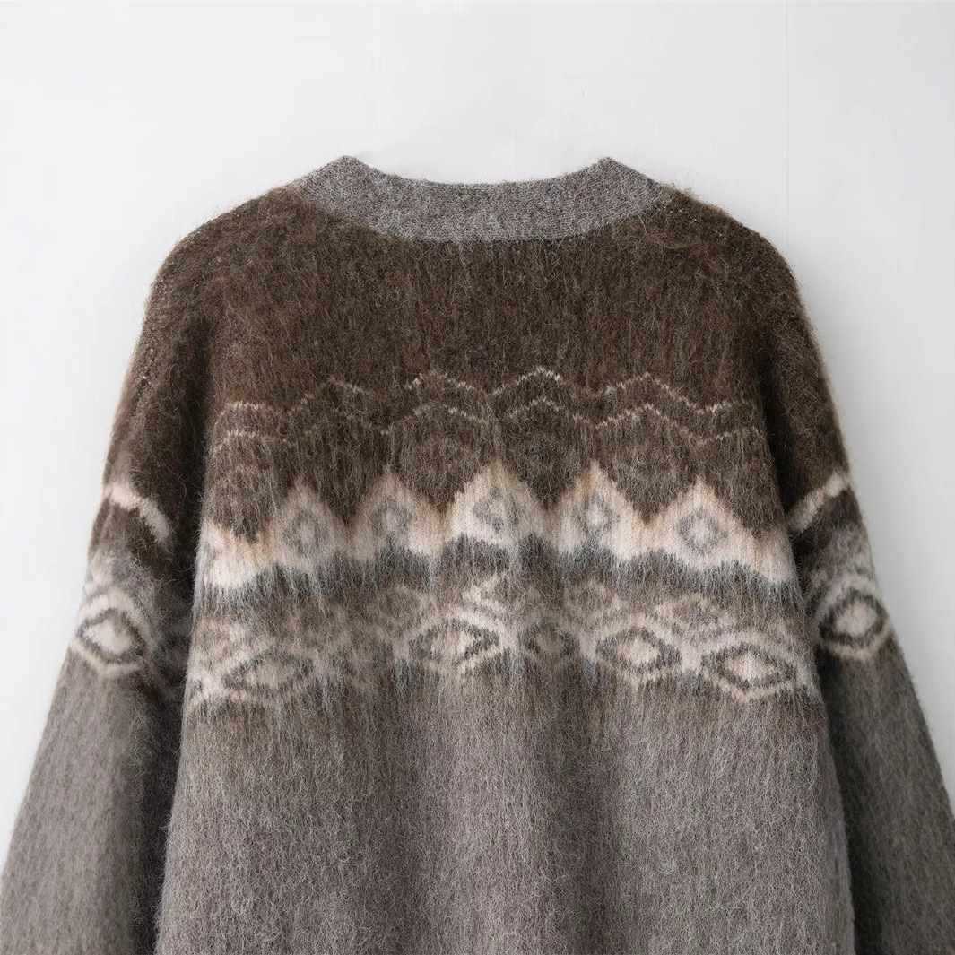 Dames cardigan en tricot classique avec motif graphique Chic und Stil