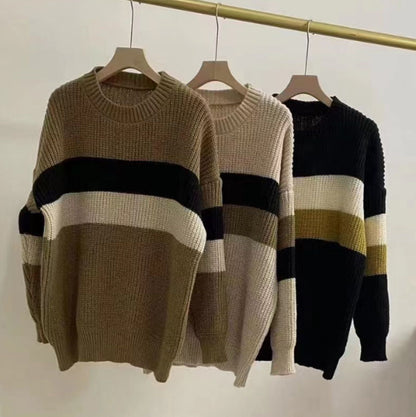 Pull en tricot décontracté pour femmes au design moderne en blocs avec coupe extra large Chic und Stil