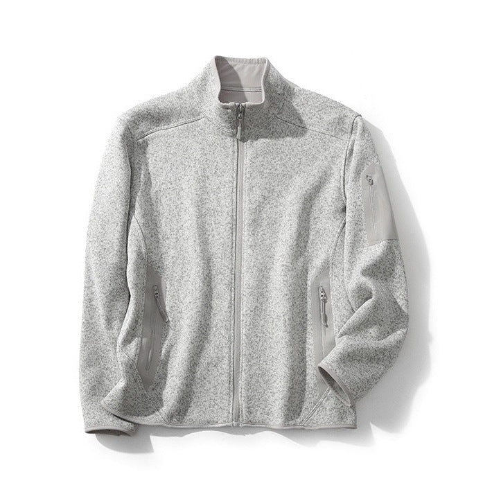 Veste en polaire pour femmes avec poches latérales zippées et col haut Chic & Stil