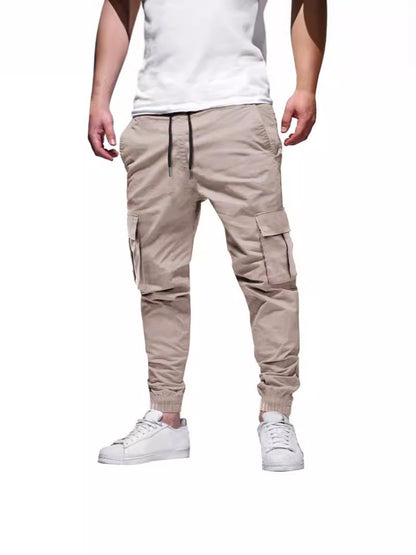 Casual cargo pants for men with elastic waistband and practical pockets Chic und Stil