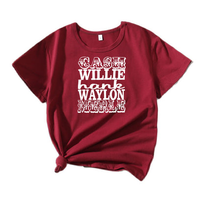 T-shirt graphique vintage pour femmes Chic und Stil