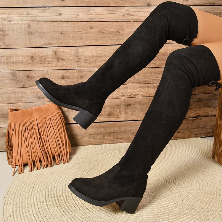 Bottes pour femmes avec un effet froncé décontracté Chic und Stil