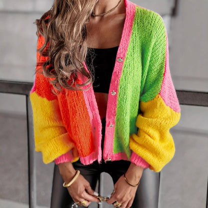 Dames Cardigan en tricot dégradé tendance Chic und Stil