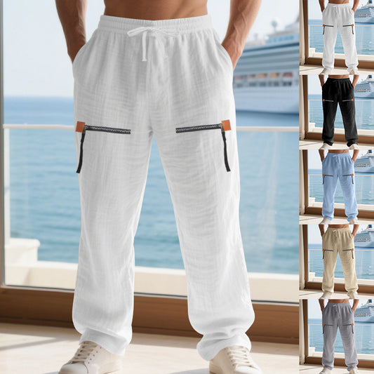 Pantalon cargo confortable pour hommes avec poches fonctionnelles et taille élastique Chic und Stil