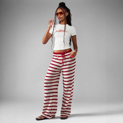 Casual Palazzo Pants for Women with Chic and Stylish Striped Pattern