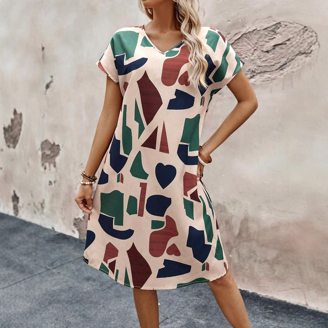 Robe de grossesse artistiquement imprimée Chic und Stil