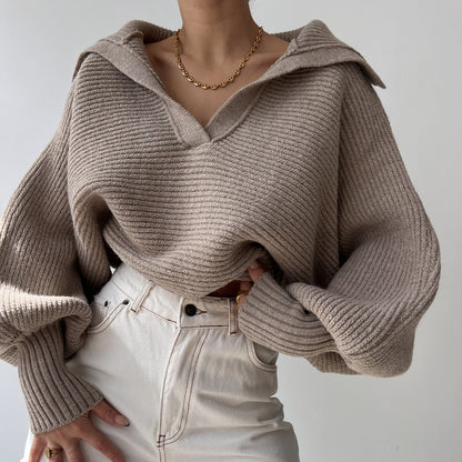 Pull oversized décontracté pour femmes avec des manches structurées Chic und Stil