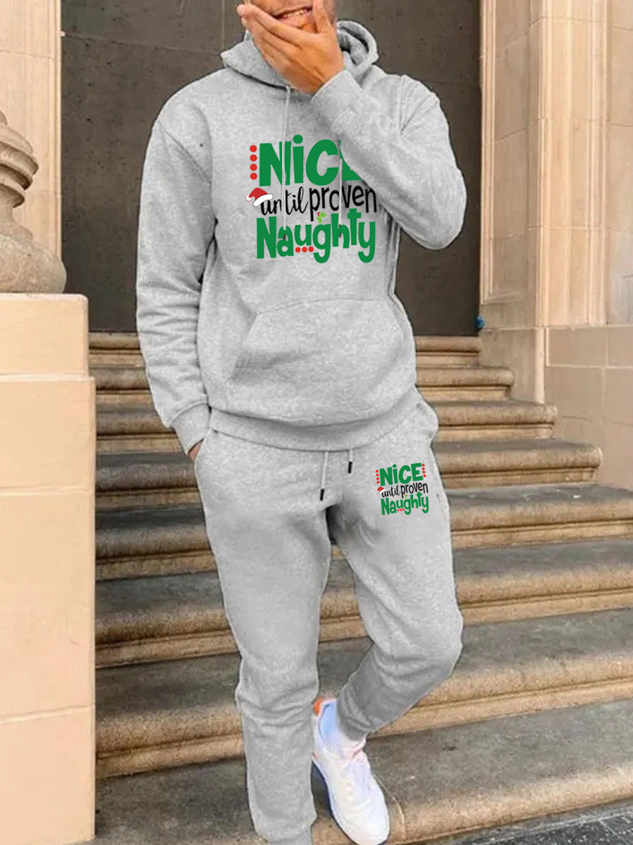 Women Hoodie and Jogging Pants Set with Humorous Print Chic and Style