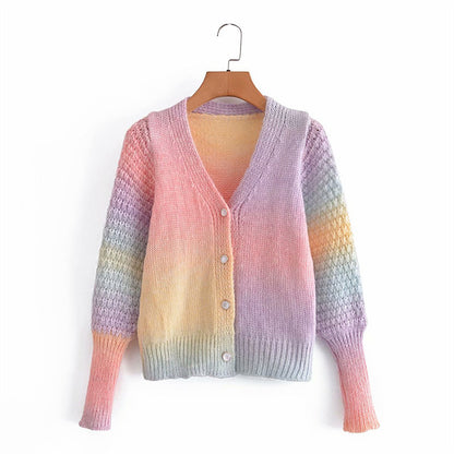 Veste en tricot dégradé pour femmes avec design en côtes original Chic und Stil
