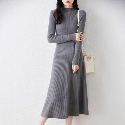 Robe en tricot pour femmes au design côtelé élégant Chic und Stil