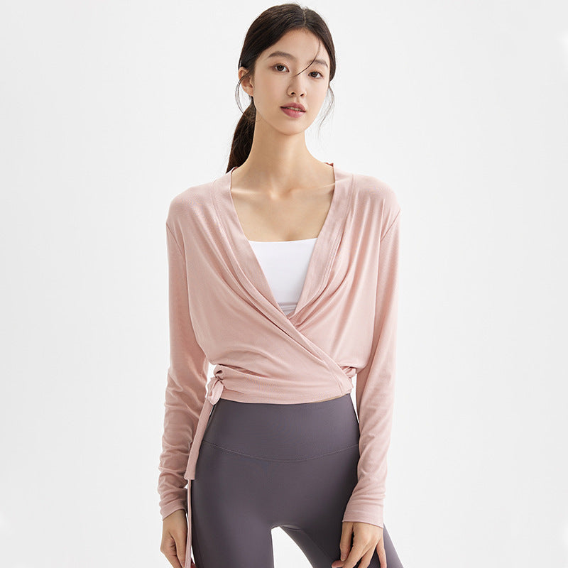 Top enroulé pour femmes à manches longues et coupe ajustée Chic und Stil