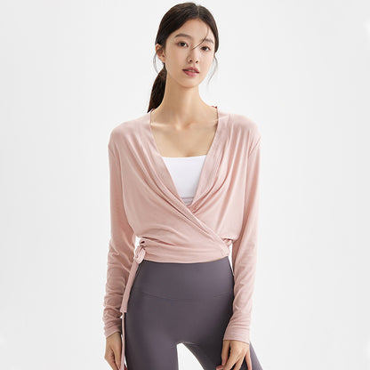 Top enroulé pour femmes à manches longues et coupe ajustée Chic und Stil