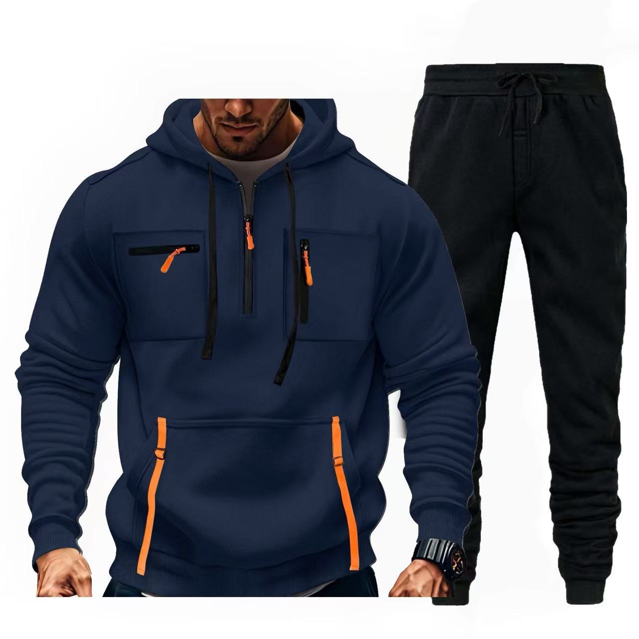 Men multifunctional hoodie and jogger pants Chic and Style