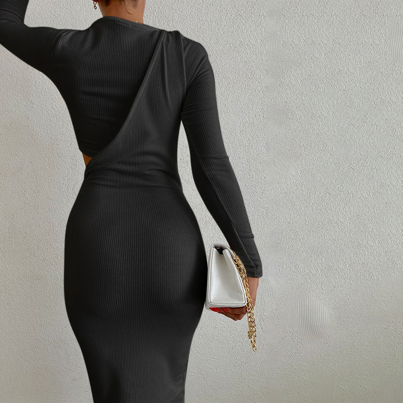 Robe enveloppante élégante à manches longues pour femmes avec une coupe sculptante Chic und Stil