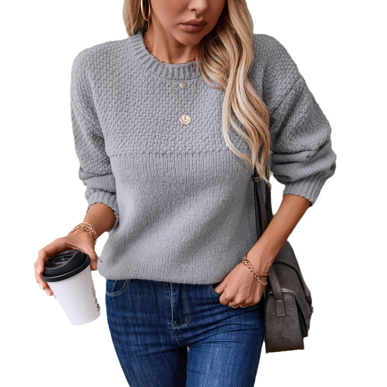 Pull en tricot tendance pour femmes avec design texturé et coupe décontractée Chic und Stil