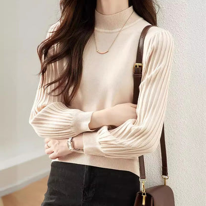 Pull élégant pour femmes avec des manches tricotées hautes Chic und Stil