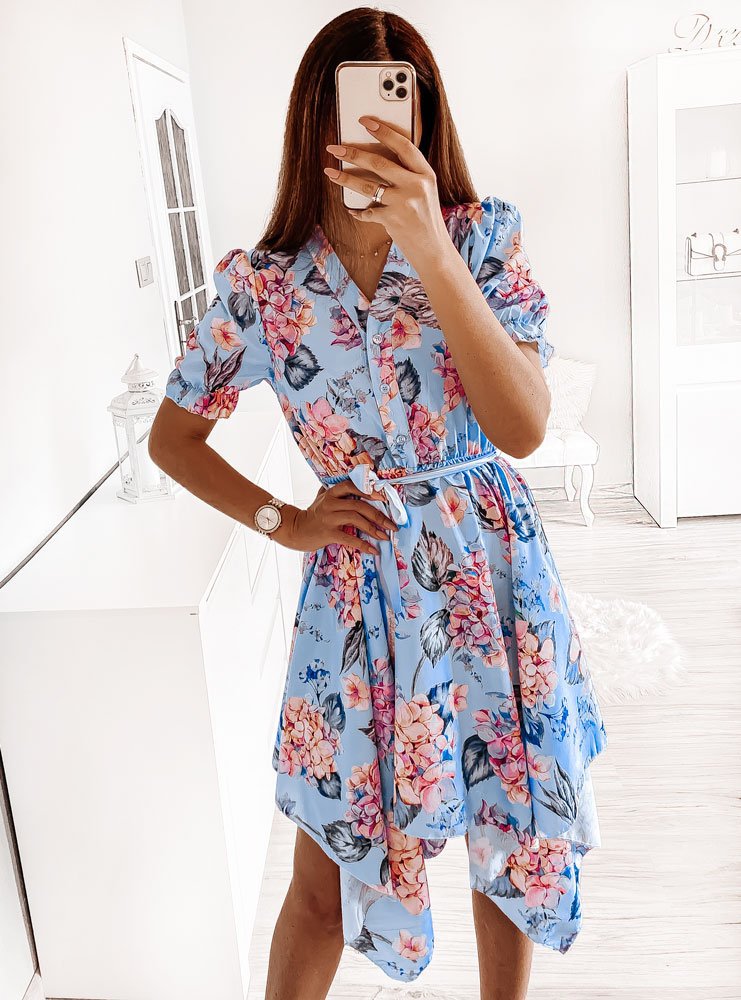 Robe Femme Floral Haute-Bas Chic und Stil