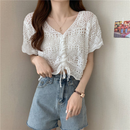 Femme pull tricot avec fronces décoratives Chic und Stil