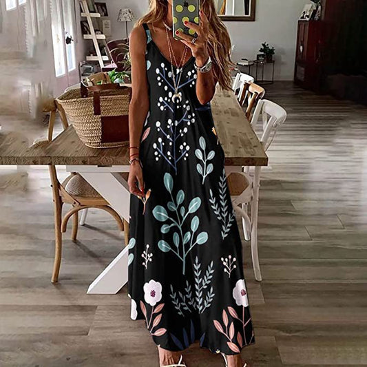 Robe maxi femmes avec motif léopard Chic und Stil