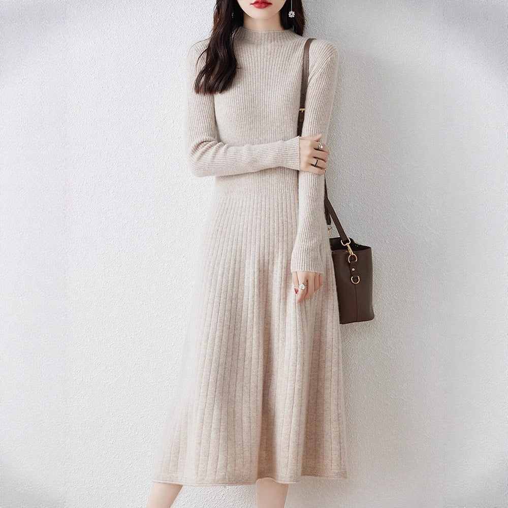 Robe en tricot pour femmes au design côtelé élégant Chic und Stil