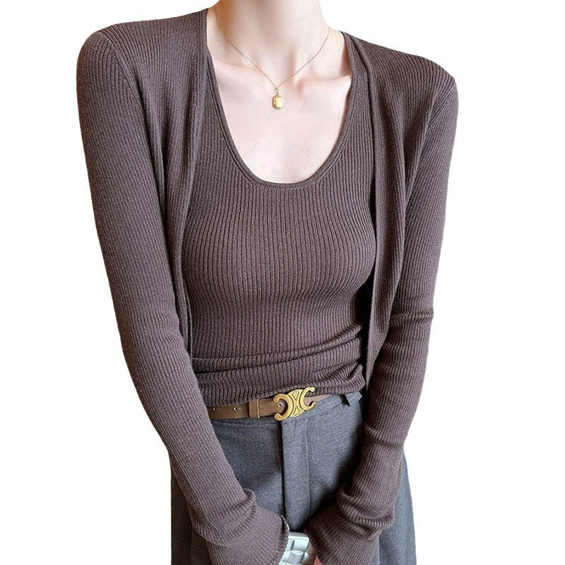 Dames cardigan léger et décontracté avec une fine structure en rib Chic und Stil