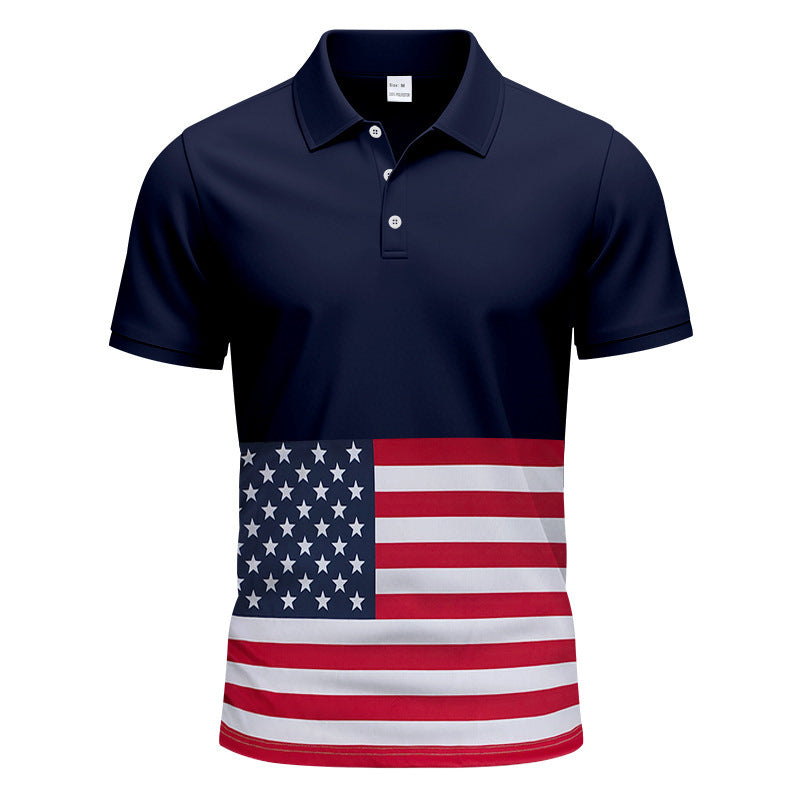 Chemise polo pour homme avec design de drapeau stylé Chic und Stil