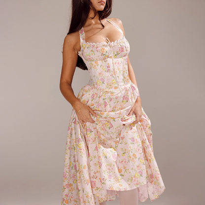 Robe midi A-ligne imprimé floral Chic und Stil femmes