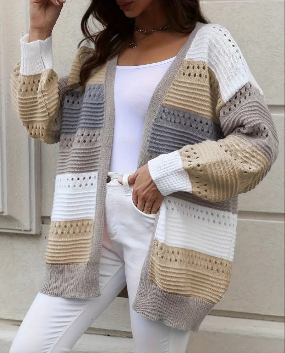 Cardigan femme à la mode avec motif unique et coupe décontractée Chic und Stil