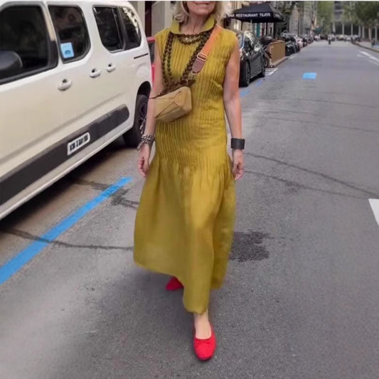 Robe polo maxi pour femmes avec coupe décontractée et texture structurée Chic und Stil