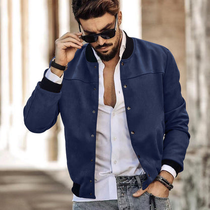Veste bomber moderne pour homme en simili daim de haute qualité Chic und Stil