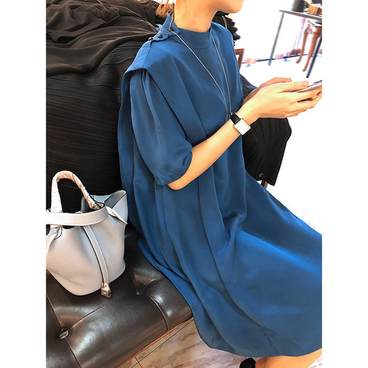 Robe midi élégante pour femmes avec manches statement Chic und Stil