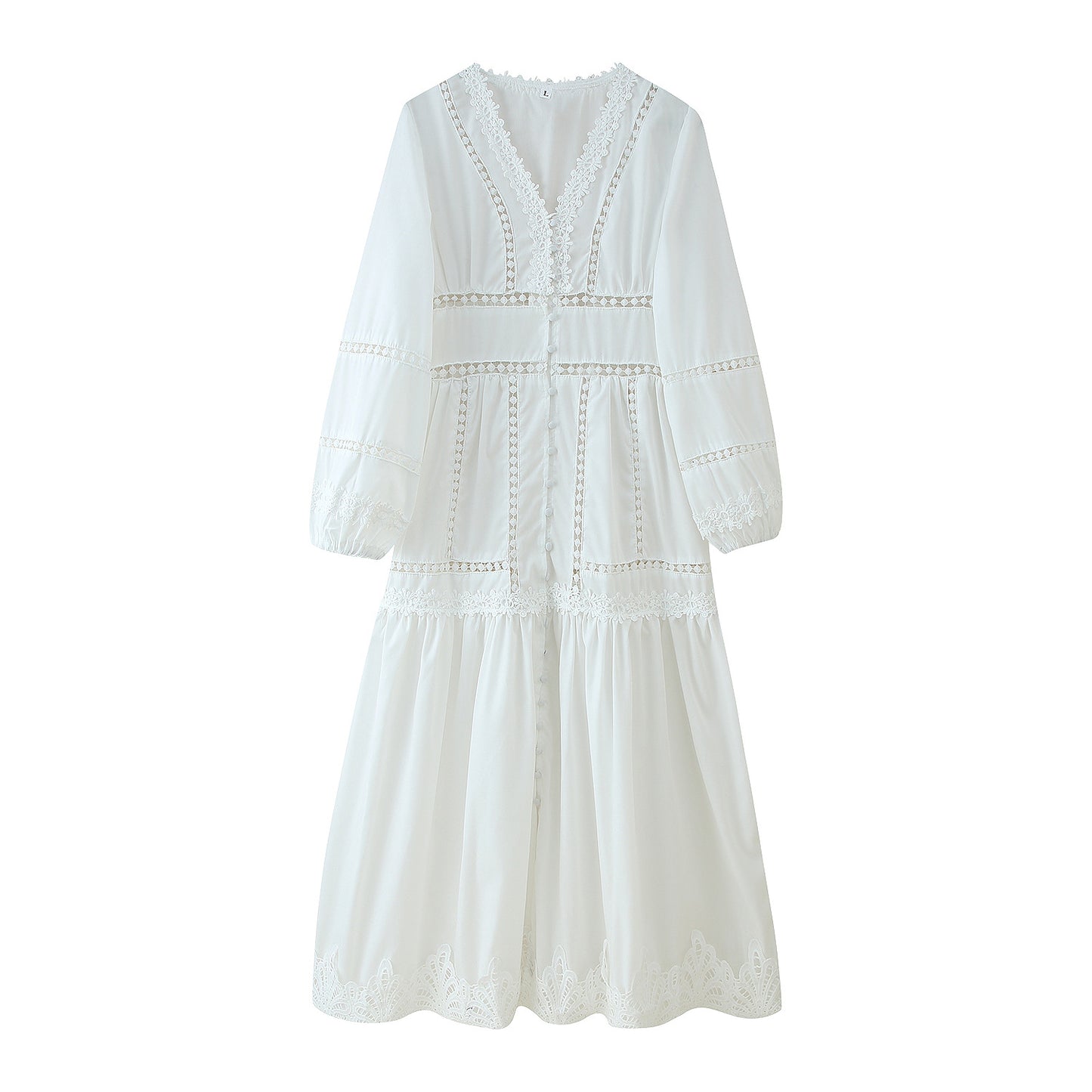 Robe bustier en dentelle pour femmes avec des détails élégants à volants Chic und Stil