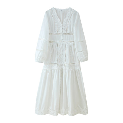 Robe bustier en dentelle pour femmes avec des détails élégants à volants Chic und Stil