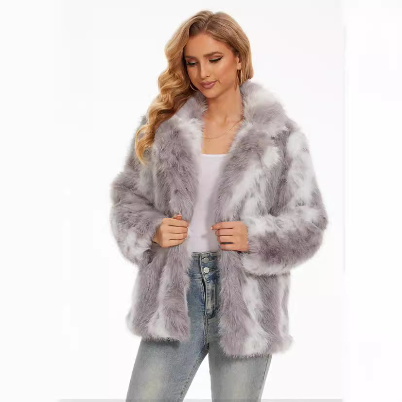 Dames Fuzzy Oversized Veste Chic und Stil