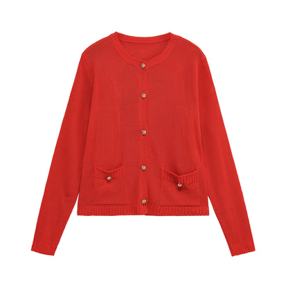 Dames élégante cardigan avec poches pratiques Chic und Stil