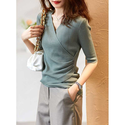Haut enveloppant chic pour femmes Chic und Stil