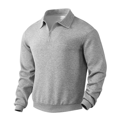 Pullover en maille fine pour hommes avec col montant Chic und Stil