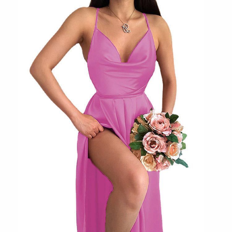 Robe de mariée pour femmes avec décolleté en V élégant et jupe fluide Chic und Stil