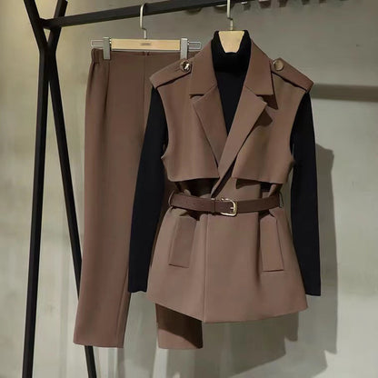 Chic and Style fitted blazer and pants set for women