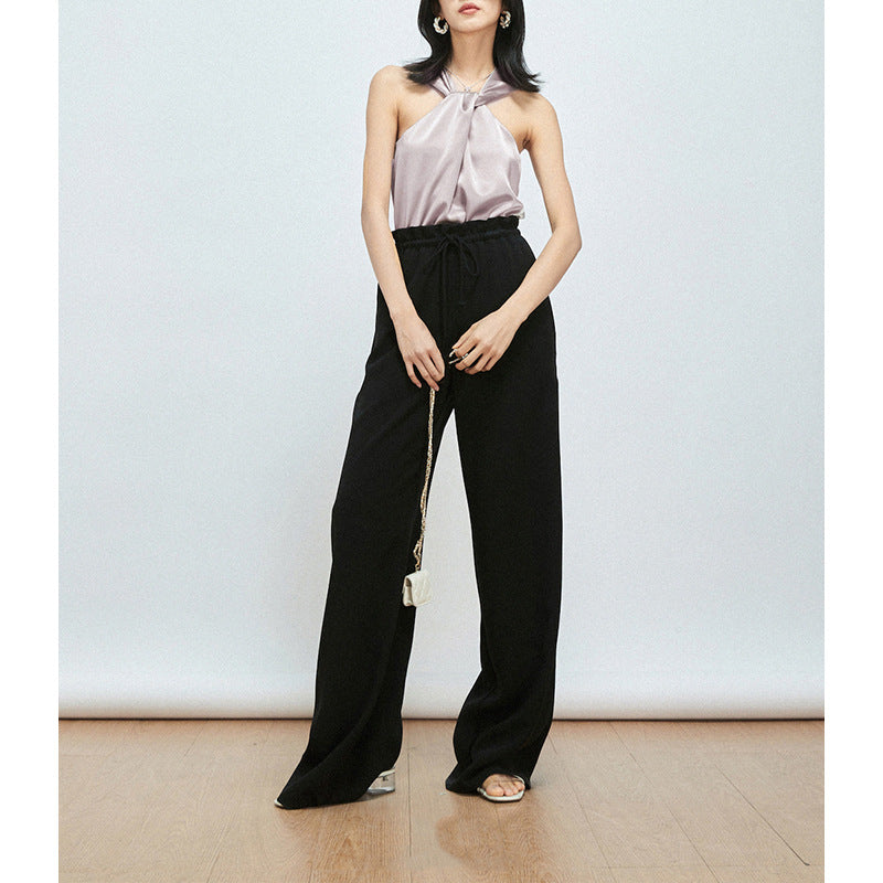 Top Satin à Col Halter Élégant Chic und Stil