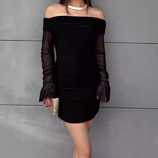 Robes mini off-shoulder pour femmes avec des détails élégants en volants Chic und Stil