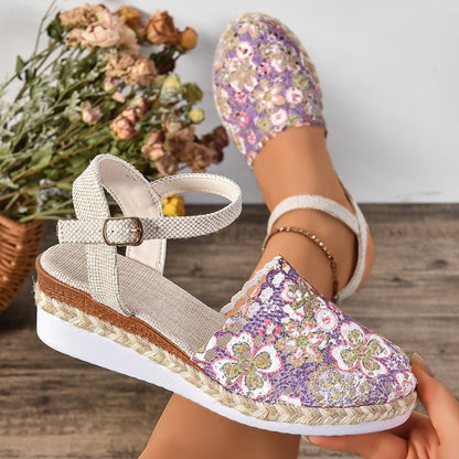Dames espadrilles avec un design en crochet élégant et une semelle confortable Chic und Stil